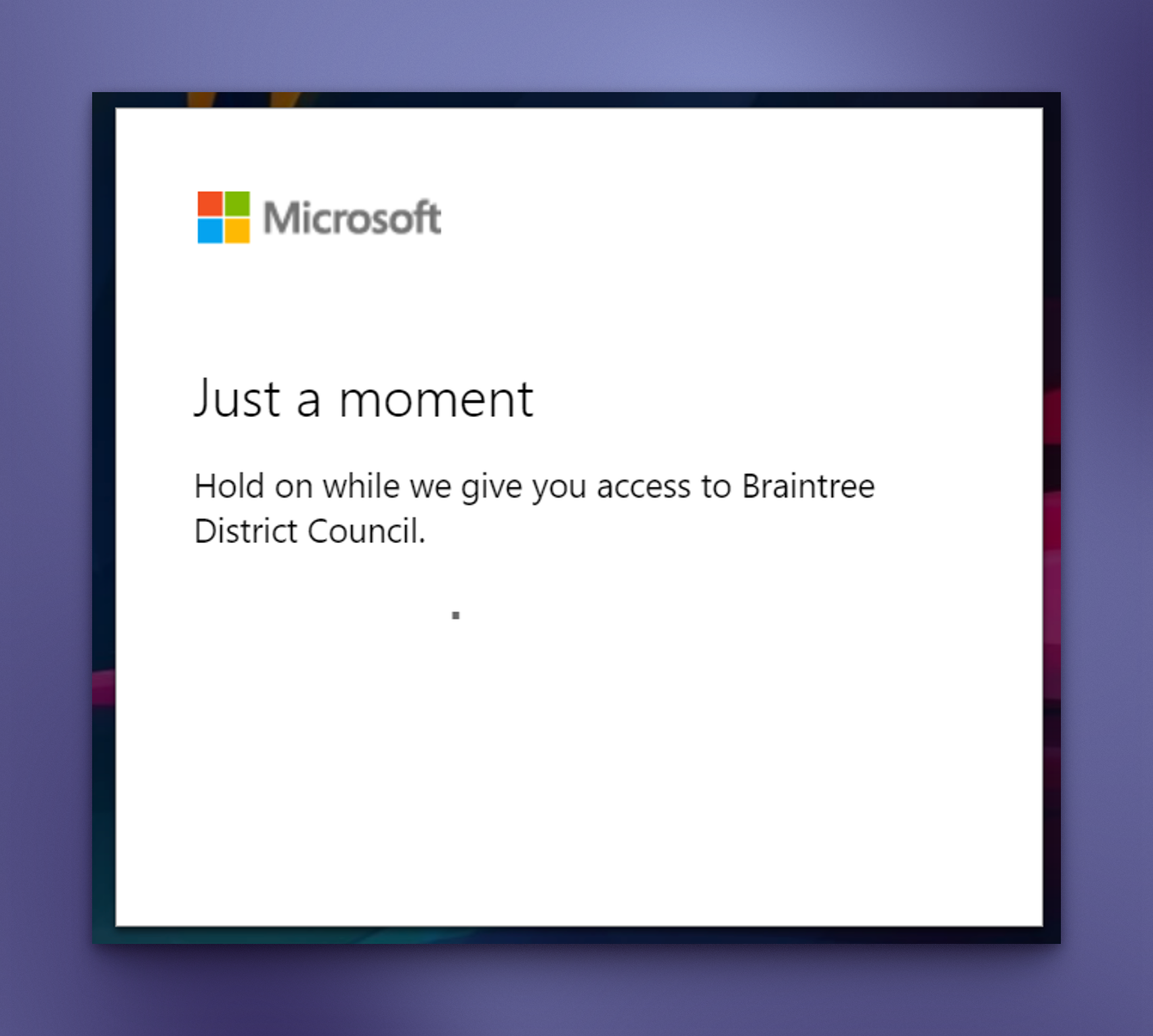 Screenshot of loading screen